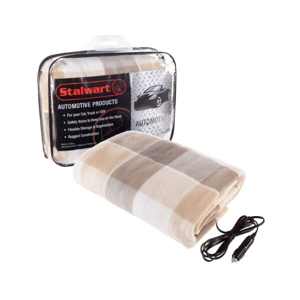 Fleming Supply Electric Car Blanket with 12-volt Polar Fleece Travel Throw for Car, Truck and RV for Cold Weather 424231XJE - main